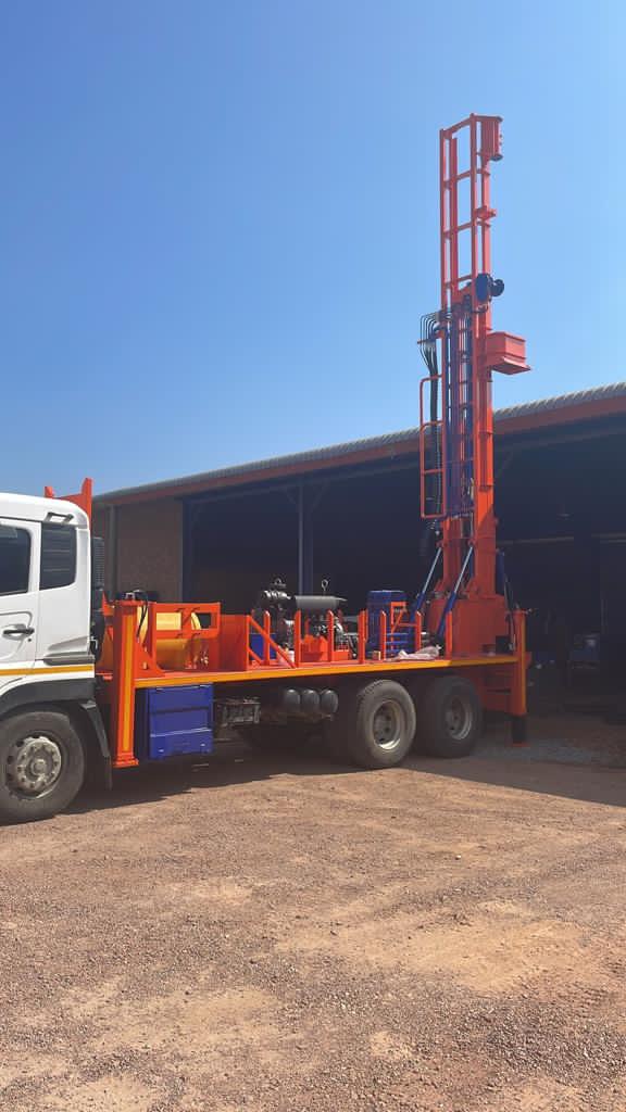 Mobile drilling rig on truck